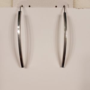 Silver Dangle Earrings, 2" Length